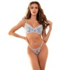 Subblime Flower Embroidered Bra & Panties Set Sky Blue S/M