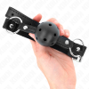 Kink Hollow Hard Ball Gag, Black, 4.5cm, 63.5x2cm