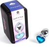 Metal Butt Plug Blue Heart Small Size 7 cm