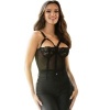 Subblime Teddy with Garter Strap Detail Black L/XL