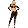 Leg Avenue Crop Top & Leggings Cutout Seamless, Black