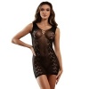 Subblime Short Elastic Fishnet Dress, Black, One Size
