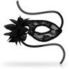 Ohmama Lace Flower Eye Mask Black
