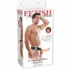 FETISH FANTASY SERIES - 19 Cm Vibrating Hollow Strap-on Brown