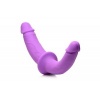 Afbeelding van Strap U - Dubbele Dildo Met Harnas - Paars