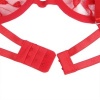 Subblime Heart Print Bra & Thong & Garter Red L/XL