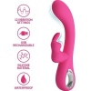 Pretty Love Novak Rabbit Vibrator Pink