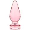 Model 4 Anal Plug Borosilicate Glass Pink 11 cm -o- 5 cm