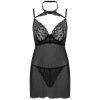 Livco Corsetti Binella Babydoll + Thong Set Black