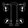 Fetish Submissive Master Position with 4 Cuffs