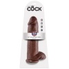 King Cock Brown Dildo with Balls, 30.48 CM