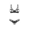 Afbeelding van Obsessive – Euridia 2-delige Crotchless Set – Zwart