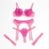 Subblime Pink Eyelash Lace Bra Set S/M