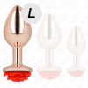 Kink Pink Gold Anal Plug Red Rose Large