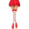 Leg Avenue Mushroom High Socks Red/White