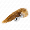 Kink Anal Plug L 10x4cm Synthetic Tail 40cm Brown