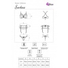 Livco Corsetti Snehana LC 90443 Bra + Garter Belt + Thong Black