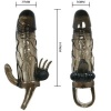 Baile Brave Man Penis Cover Black Dual Stimulation 16.5cm