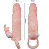 Baile Brave Man Penis Cover Rabbit Vibrator Flesh 16.5cm