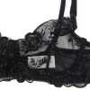 Sublime 3-Piece Lingerie Set Floral Black L/XL