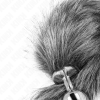 Kink Anal Plug M 8x3.5cm Synthetic Tail 40cm Grey