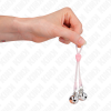 KINK - Luminous Skull Nipple Clamps With Ring Bells Adjustable Pink...