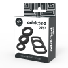 Addicted Toys Penis Ring Set, 4 Flexible Silicone Rings