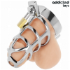 Addicted Toys Locked Silver Lock Metal Penis Cage Size M