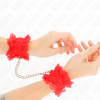 Kink Lace Elastic Wrist Restraints Red