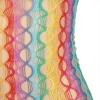 Subblime Rainbow Off-Shoulder Fishnet Dress, One Size