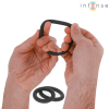 Intense Hugh 3 Basic Silicone Penis Rings Black Set