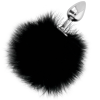 Darkness Anal Plug with Tail Black 7 CM