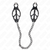 KINK - Japanese Clover Nipple Clamps With Chain Black 30 Cm
