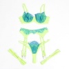 Subblime Green Eyelash Lace Bra Set L/XL