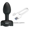 Pretty Love Olman LED Anal Plug Black 8.8CM