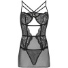 Livco Corsetti Baririn LC 90633 Shirt + Thong Black L/XL