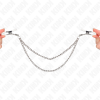 KINK Nipple Clamps With 2 Thin Chains Silver 20/23cm