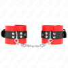Kink Wrist Restraints, Red with Black Belt