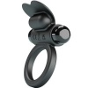 Pretty Love Debonaire Rabbit Vibrating Ring, Black