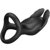 Pretty Love Silas Vibrant Penis Ring Black 7 Vibrations
