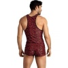 Anais Men Tribal Top M - Red Animal Print