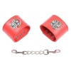 Ohmama Fetish Red Handcuffs Snap Closure