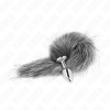 Kink Anal Plug S 7x3cm Synthetic Tail 40cm Grey