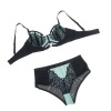 Subblime Green Lace Mesh Push-up Bra Set L/XL