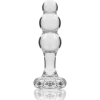 Model 1 Anal Plug Borosilicate Glass Clear 10.5 cm -o- 3 cm