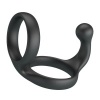 CRAZY BULL - Florian Double Cock And Ball Ring Black