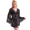 Subblime Transparent Robe Lace Black S/M