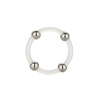 Afbeelding van CalExotics Steel Beaded Silicone Ring Large | Transparant