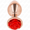Kink Pink Gold Anal Plug Red Rose Small