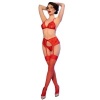 Chilirose CR 4848 Red Lace Bra Set S